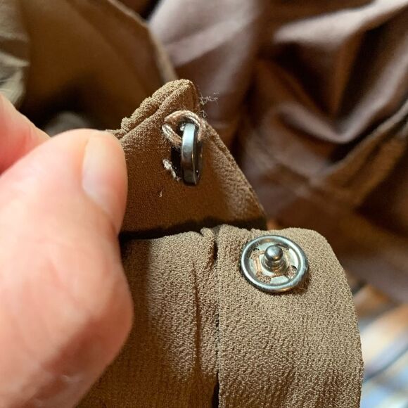 3 for $30! Very J brown deep v long sleeve dress - Picture 6 of 14